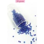 Royaleks Dökme Cam Kum Boncuk (8/0) 3 mm - 20 Gram - Şeffaf Mavi - BNC149