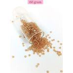 Royaleks Dökme Cam Kum Boncuk (8/0) 3 mm - 60 Gram - Şeffaf Bal Rengi - BNC184