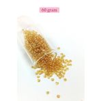 Royaleks Dökme Cam Kum Boncuk (8/0) 3 mm - 60 Gram - Şeffaf Koyu Sarı - BNC217