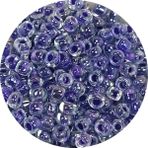 Royaleks Dökme Cam Kum Boncuk (8/0) 3 mm - 60 Gram - Şeffaf Mor Beyaz - BNC222