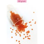 Royaleks Dökme Cam Kum Boncuk (8/0) 3 mm - 60 Gram - Şeffaf Turuncu - BNC206