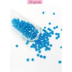 Royaleks Dökme Cam Kum Boncuk Büyük Boy (6/0) 4 mm - 20 Gram - Açık Mavi - BNC106 - Standart - Renkli