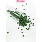 Royaleks Dökme Cam Kum Boncuk Büyük Boy (6/0) 4 mm - 20 Gram - Koyu Yeşil - BNC076 - Standart - Renkli