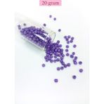 Royaleks Dökme Cam Kum Boncuk Büyük Boy (6/0) 4 mm - 20 Gram - Mor - BNC080