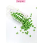 Royaleks Dökme Cam Kum Boncuk Büyük Boy (6/0) 4 mm - 20 Gram - Yeşil - BNC072 - Standart - Renkli