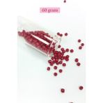 Royaleks Dökme Cam Kum Boncuk Büyük Boy (6/0) 4 mm - 60 Gram - Bordo - BNC133 - Standart - Renkli