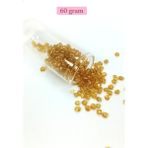 Royaleks Dökme Cam Kum Boncuk Büyük Boy (6/0) 4 mm - 60 Gram - Şeffaf Bal - BNC119 - Standart - Renkli