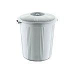 Royaleks Group 35 Lt Kapaklı Yuvarlak Plastik Büyük Boy Çöp Kovası Su Et Kovası Balkon Kovası Bahçe Kovası Kilitli Royaleks-55642