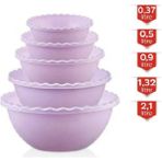 Royaleks Group 5’li Tırtıllı Yuvarlak Badya -MRD809 - 0 - 19 lt - Renkli