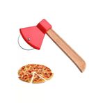 Royaleks Group Pizza Kesici Bambu Saplı Balta Görünümlü Oval Kesici Royaleks-RA-311