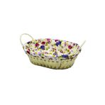 Royaleks Group Renkli Bezli Oval Hasır Ekmek Sepeti Royaleks-8821 RT-RY-H-82534