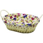 Royaleks Group Renkli Bezli Oval Hasır Ekmek Sepeti Royaleks-8821