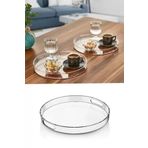 Royaleks Group Yuvarlak Tepsi Füme Şeffaf Royaleks-82930 RT-RYL-H-82930