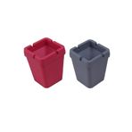 Royaleks Kullan At Kokusuz Kare İkili Set Küllük Ev/ofis/araç 10X8X8 Cm RT-RYL-HMAD1112