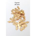 Royaleks Oya Abiye Bileklik Kolye Pleksi Metalik Plastik Pul Altın Renk 8 Gram 40 Adet - BNC480