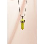 Royaleks Peridot Doğal Taşı Zincirli El Yapımı Tasarımlı Kolye Uç: 3,5 Cm Zincir: 20 Cm Kutulu RT-RYL-HMR17189
