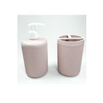 Royaleks Pudra Plastik Sıvı Sabunluk ve Diş Fırçalık Set