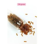 Royaleks RT-RYL-BN24094-22-20 Uzun Boru Kesme Boncuk Çap 2Mm Uzunluk 10 Mm - 20 Gram - Şeffaf Kahverengi - Bnc246