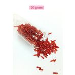 Royaleks RT-RYL-BN24094-36-20 Uzun Boru Kesme Boncuk Çap 2Mm Uzunluk 10 Mm - 20 Gram - Şeffaf Kırmızı - Bnc260