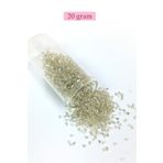 Royaleks RT-RYL-BN24095-28-20 Kesme Cam Boncuk 2Mm - 20 Gram - Şeffaf Gümüş -Bnc330