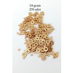 Royaleks RT-RYL-BN24099-04-24 Oya Abiye Bileklik Kolye Pleksi Metalik Plastik Pul Altın Renk 24 Gram 270 Adet - Bnc537