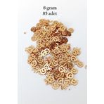 Royaleks RT-RYL-BN24099-10-8 Oya Abiye Bileklik Kolye Pleksi Metalik Plastik Pul Altın Renk 8 Gram 85 Adet - Bnc483