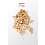 Royaleks RT-RYL-BN24099-20-8 Oya Abiye Bileklik Kolye Pleksi Metalik Plastik Pul Altın Renk 8 Gram 75 Adet - Bnc493