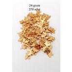 Royaleks RT-RYL-BN24099-22-24 Oya Abiye Bileklik Kolye Pleksi Metalik Plastik Pul Altın Renk 24 Gram 270 Adet - Bnc555