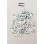 Royaleks RT-RYL-BN24100-17-24 Oya Abiye Bileklik Kolye Pleksi Metalik Plastik Pul Gümüş Renk 24 Gram 300 Adet - Bnc576