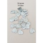 Royaleks RT-RYL-BN24100-23-24 Oya Abiye Bileklik Kolye Pleksi Metalik Plastik Pul Gümüş Renk 24 Gram 75 Adet - Bnc582