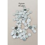 Royaleks RT-RYL-BN24100-24-8 Oya Abiye Bileklik Kolye Pleksi Metalik Plastik Pul Gümüş Renk 8 Gram 85 Adet - Bnc523