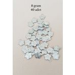 Royaleks RT-RYL-BN24100-25-8 Oya Abiye Bileklik Kolye Pleksi Metalik Plastik Pul Gümüş Renk 8 Gram 40 Adet - Bnc524