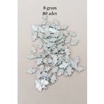 Royaleks RT-RYL-BN24100-27-8 Oya Abiye Bileklik Kolye Pleksi Metalik Plastik Pul Gümüş Renk 8 Gram 80 Adet - Bnc526