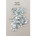 Royaleks RT-RYL-BN24100-28-8 Oya Abiye Bileklik Kolye Pleksi Metalik Plastik Pul Gümüş Renk 8 Gram 125 Adet - Bnc527