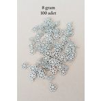 Royaleks RT-RYL-BN24100-29-8 Oya Abiye Bileklik Kolye Pleksi Metalik Plastik Pul Gümüş Renk 8 Gram 100 Adet - Bnc528
