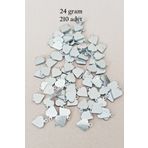 Royaleks RT-RYL-BN24100-31-24 Oya Abiye Bileklik Kolye Pleksi Metalik Plastik Pul Gümüş Renk 24 Gram 210 Adet - Bnc590
