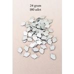 Royaleks RT-RYL-BN24100-5-24 Oya Abiye Bileklik Kolye Pleksi Metalik Plastik Pul Gümüş Renk 24 Gram 180 Adet - Bnc564