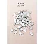 Royaleks RT-RYL-BN24100-5-8 Oya Abiye Bileklik Kolye Pleksi Metalik Plastik Pul Gümüş Renk 8 Gram 60 Adet - Bnc504