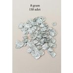 Royaleks RT-RYL-BN24100-8-8 Oya Abiye Bileklik Kolye Pleksi Metalik Plastik Pul Gümüş Renk 8 Gram 130 Adet - Bnc507