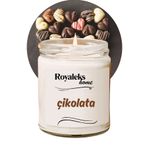 Royaleks RT-RYL-HMR24432 Doğal Özel Seri Kokulu Dekoratif Kavanoz Mum 210 Cc - Çikolata - Ryl