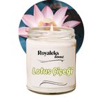 Royaleks RT-RYL-HMR24435 Doğal Özel Seri Kokulu Dekoratif Kavanoz Mum 210 Cc - Lotus Esansı - Ryl