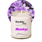 Royaleks RT-RYL-HMR24436 Doğal Özel Seri Kokulu Dekoratif Kavanoz Mum 210 Cc - Menekşe Esansı - Ryl