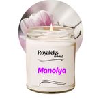 Royaleks RT-RYL-HMR24440 Doğal Özel Seri Kokulu Dekoratif Kavanoz Mum 210 Cc - Manolya Esansı - Ryl