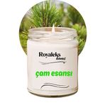 Royaleks RT-RYL-HMR24444 Doğal Özel Seri Kokulu Dekoratif Kavanoz Mum 210 Cc - Çam Esansı - Ryl