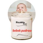 Royaleks RT-RYL-HMR24447 Doğal Özel Seri Kokulu Dekoratif Kavanoz Mum 210 Cc - Bebek Pudrası - Ryl