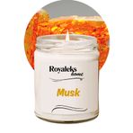 Royaleks RT-RYL-HMR24452 Doğal Özel Seri Kokulu Dekoratif Kavanoz Mum 210 Cc - Musk Esansı - Ryl