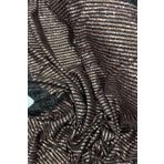 Royaleks Sakallı Çizgili Pullu Kumaş Pullu Payet Kumaş Abiye Nişan Düğün Siyah Bakır RT-RYL-MNF3003-02
