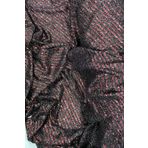 Royaleks Sakallı Çizgili Pullu Kumaş Pullu Payet Kumaş Abiye Nişan Düğün Siyah Bordo RT-RYL-MNF3003-03
