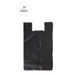 Royaleks Siyah Hışır Atlet Poşet Mini Boy 22X31 Cm 20 Paket Takriben 10.000 Adet RT-RYL-HMR11040-1125