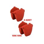 ROYALGROSS Silikon Fırın Eldiveni Vak Vak 2’li Kırmızı